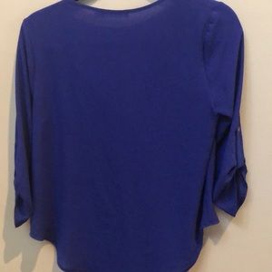 Lush Tops - Lush Sheer Blue Blouse Lush Tops - Lush Sheer Blue Blouse